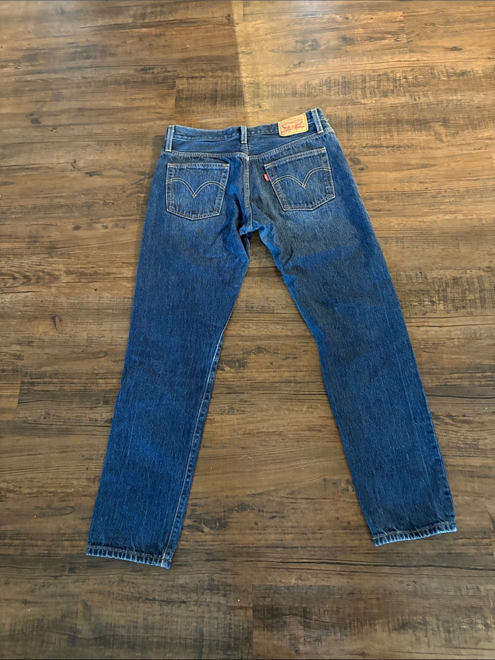 Levi's 26x34 Straight Jeans in Dark Blue Denim
